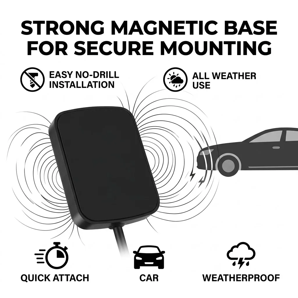 Superbat GPS Active Magnetic Base Aerial Antenna WICLIC Connector Cable for Pioneer Beker GPS Navigation Receiver