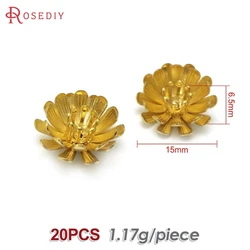Elegant Brass 3D Multi - layer Flower Jewelry Making Supplies (35966 - Not Plated)