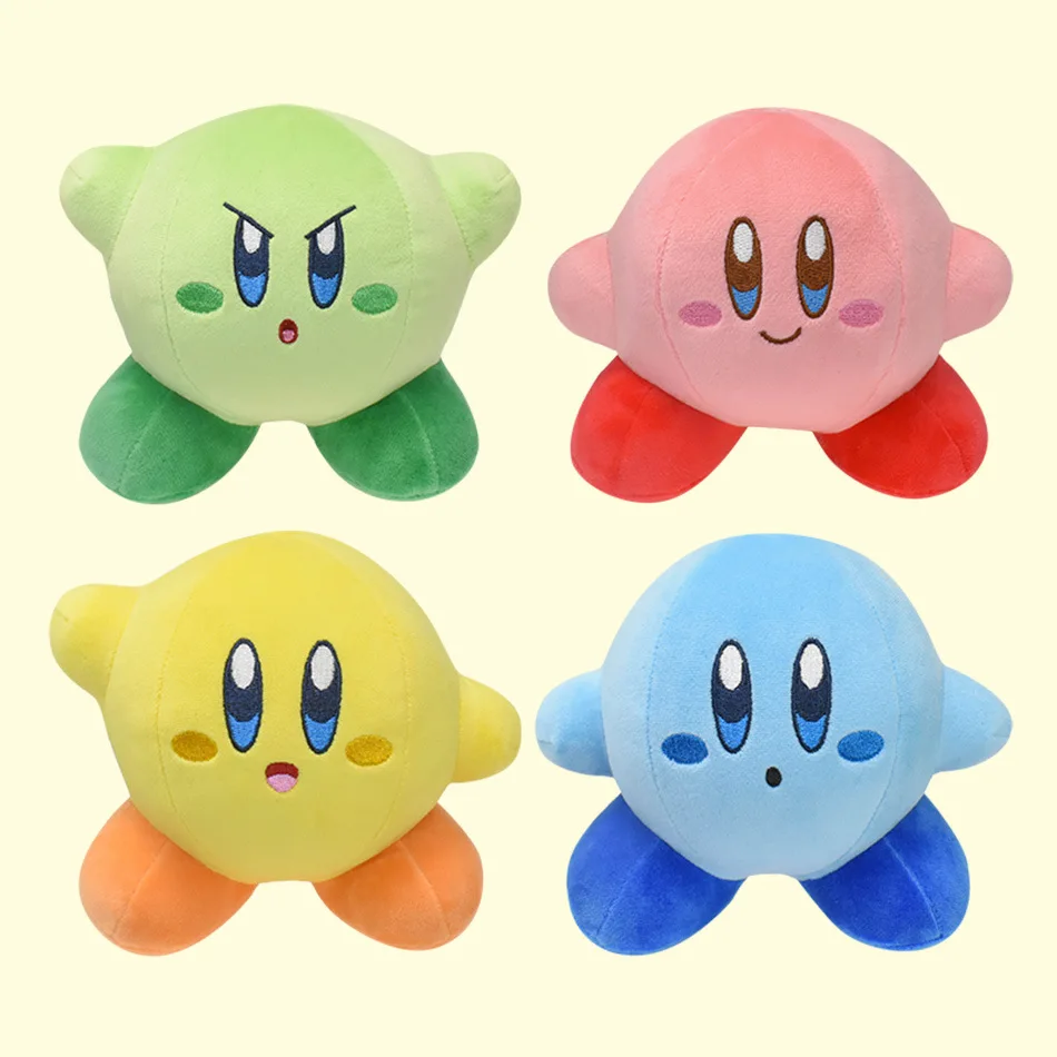 

10Pcs Japan Anime 15CM Kirby Ornament Charm Toys Cute Soft Cartoon Dolls Children's Birthday Gifts Kawaii Christmas Decoration