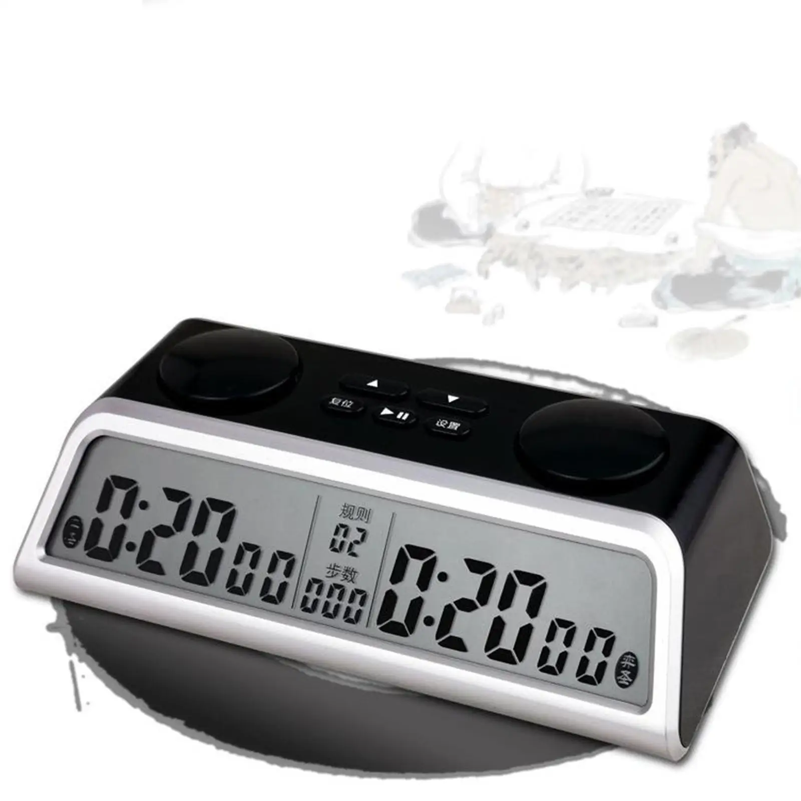 Chess Clock Count Up Electronic Board Game Competition Clock for Chinese Chess, International Chess