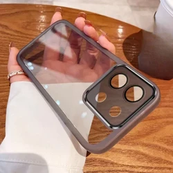 Transparent Soft Silicone Phone Case with Camera Lens Protection - Clear TPU Back Cover - MOTO G15 (Black)