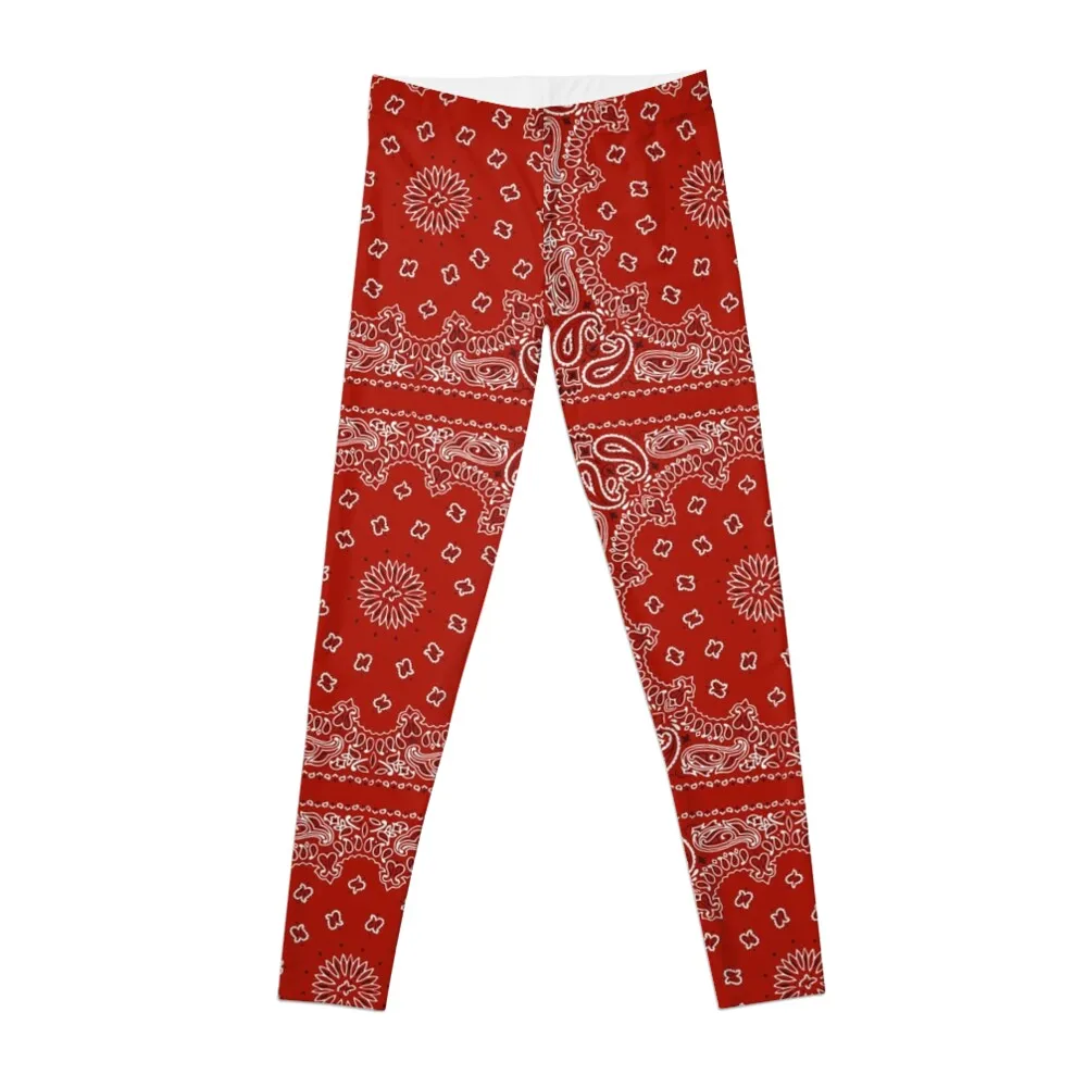 Red Bandana Leggings high waist for fitness fitness set gym Womens Leggings