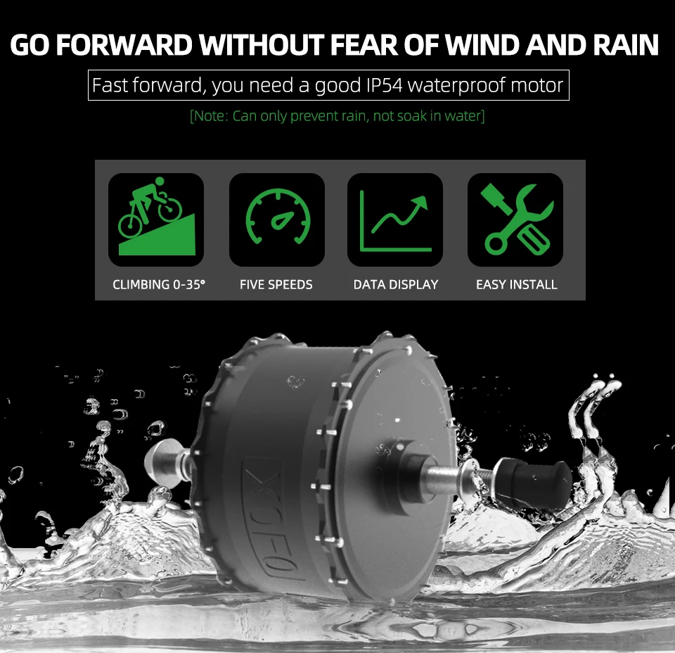 48V 1000W 20 26x4.0 Fat Tire Hub Motor Rear Droupout 170/190mm for