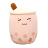 25cm Cute Cartoon Bubble Tea Plush Toy Stuffed Food Milk Tea Soft Doll Boba Fruit Tea Cup Pillow Cushion Kids Toys Birthday Gift 2