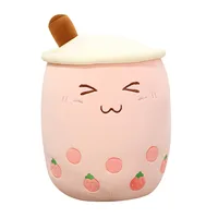 25cm Cute Cartoon Bubble Tea Plush Toy Stuffed Food Milk Tea Soft Doll Boba Fruit Tea Cup Pillow Cushion Kids Toys Birthday Gift 2