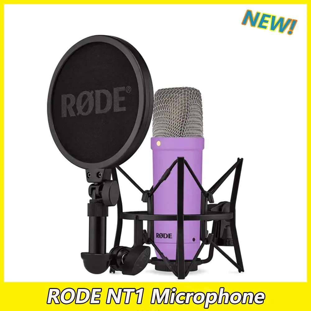 Microfono A Condensatore A Diaframma Grande Serie Rode Nt1 Con Supporto Antiurto, Per Registrazione Vocale, Streaming E Podcasting