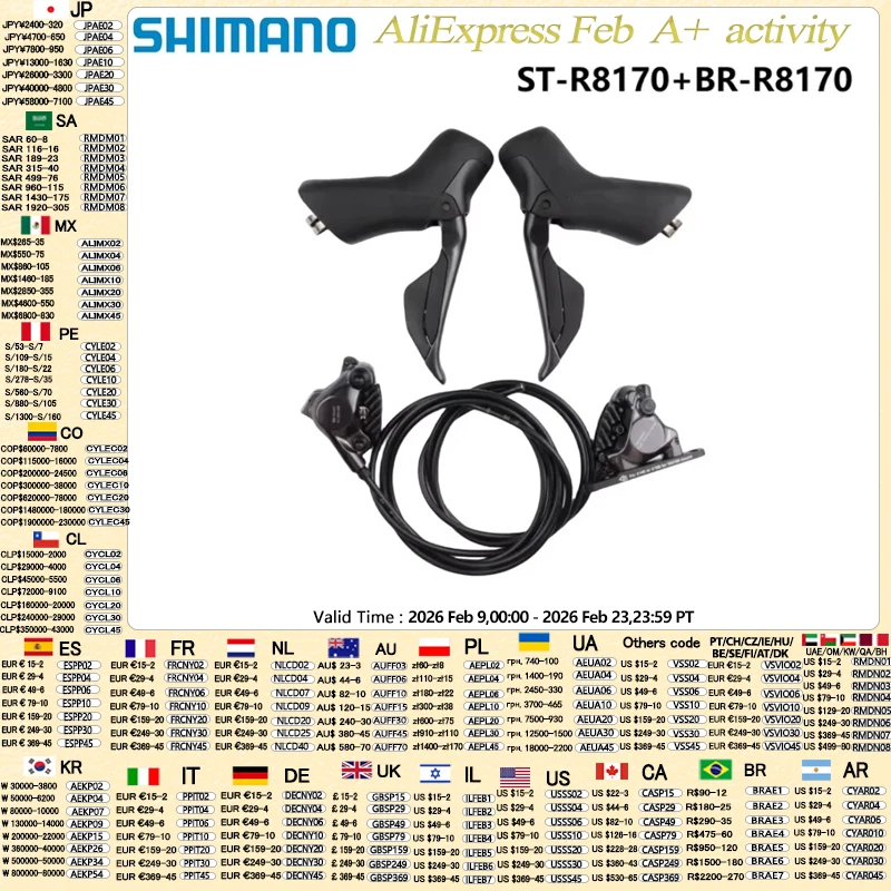 Shimano ULTEGRA R8170 2x12 velocidades Di2 R8170 palanca de cambios ...