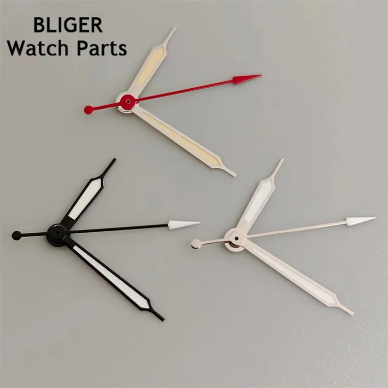 BLIGER NH35 Watch Hands Black White Silver White Silver Yellow Watch Needles Green Luminous Pointer Fits accessories watch accessories