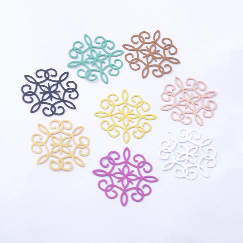 30 Stück/lot Ab7462 Messing-Blumenanhänger