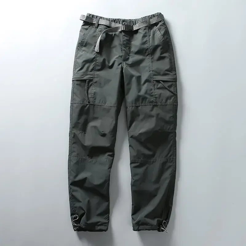 Tooling Pants S-6XL Thick Waterproof Fleece Cargo Pants Men Women Winter Outdoor Multi-pockets Loose Straight Overall Trousers Casual Pants Sports Pants Tactical Pants Casual Sports Pants