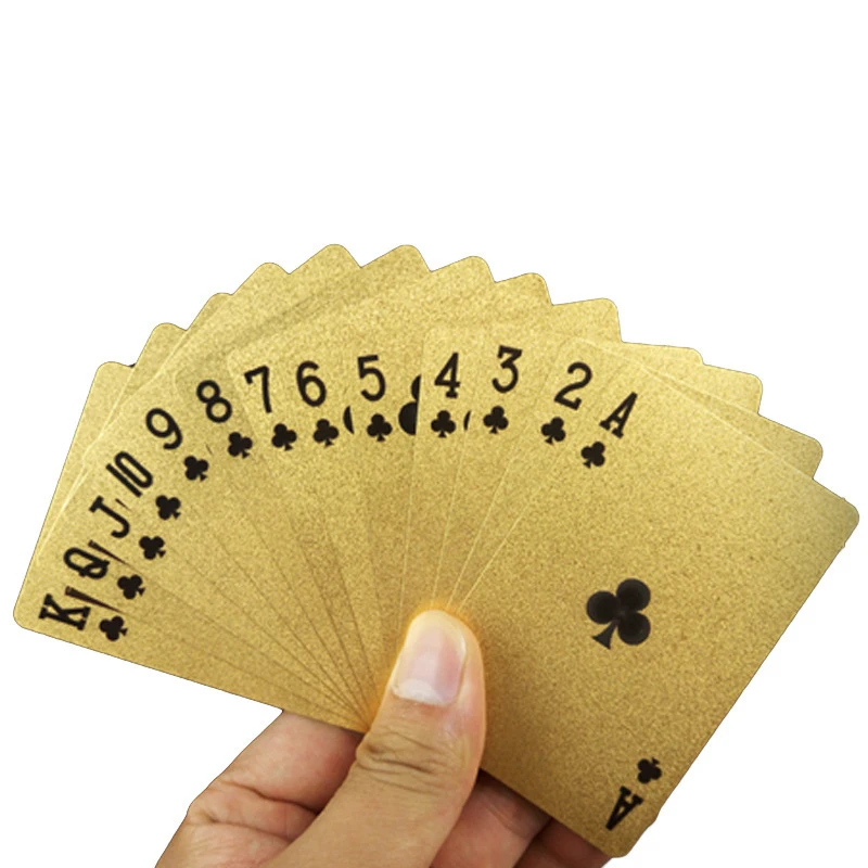 24K Gold Foil Playing Cards Deck-Perfect For Poker Practical Jokes & Party Gifts Christmas Halloween Thanksgiving Gift