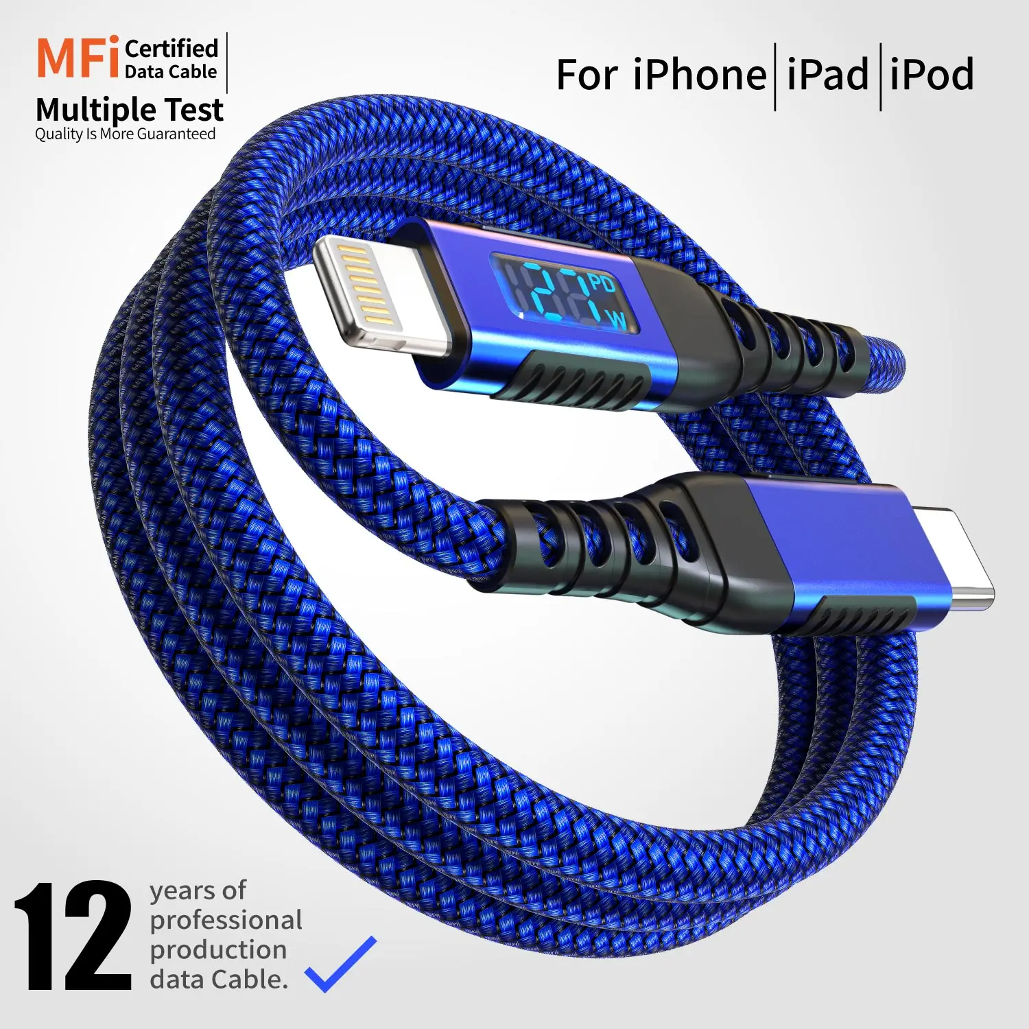 High-Speed USB C to Lightning Cable 6FT [MFi Certified] – Premium Fast Charging Cord