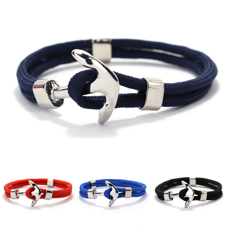 Marine Style Paracord Anchor Bracelet for Men