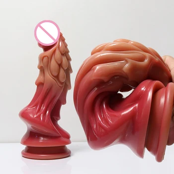 Soft Realistic Animal Dog And Kirin Big Dildo Suction Cup Cock Silicone Masturbators Penis Butt Plug Adult Sex Toy for Men Women 4