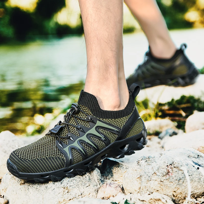 Men Women Upstream Wading Hiking Water Shoes Non-Slip Breathable Mesh Outdoor Fashion Camping Aqua Sneakers Swimming New 36-47