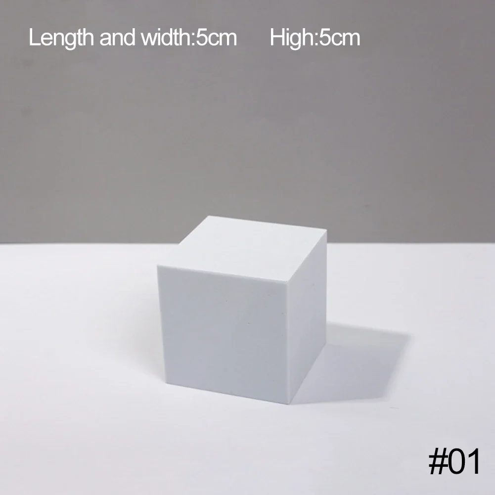 White Geometric Foam Photography Props - Three-Dimensional Cube Backdrop