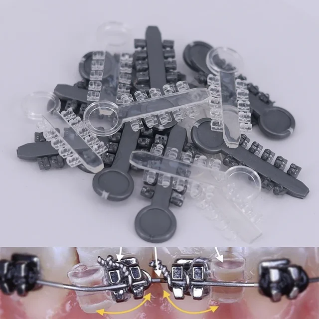 2Pcs Orthodontic Rotation Wedges Torsion Pad Dental Rotating Wedge Rotational Torque For Archwires Brackets Brces Use