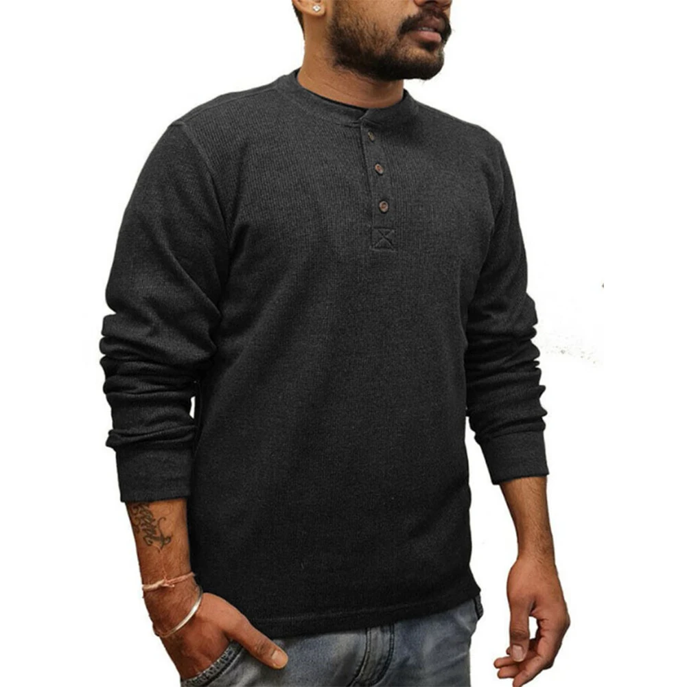 

Пуловер Мужской трикотажный, свитер с длинным рукавом, мягкий однотонный облегающий топ с воротником-стойкой, удобный зимний