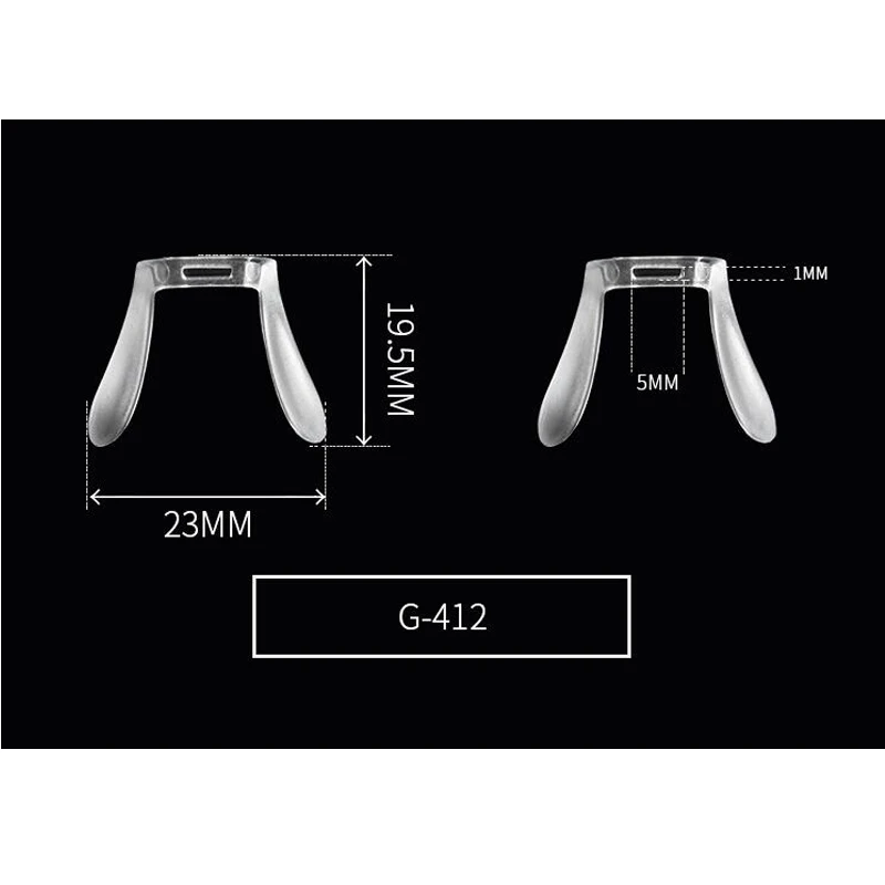 Shape U Style Connected Nose Saddle Octagonal Eyeglasses Soft Nose Pads For Insert On Glasses Translucent Anti-Slip Pad glasses nose pads