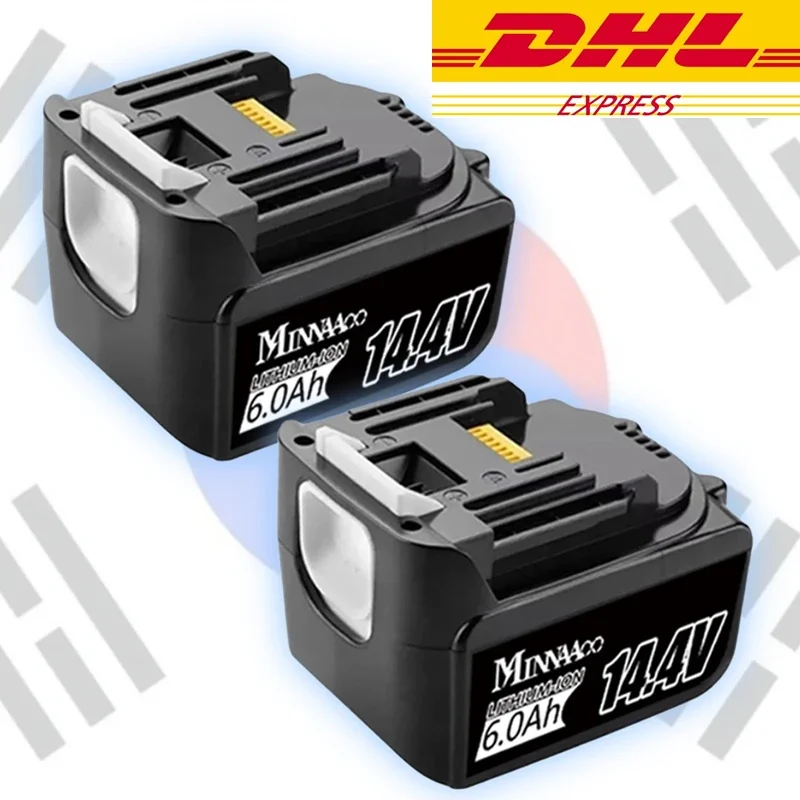 

DHL доставка для Makita 6Ah 14,4 V аккумуляторная батарея светодиодный индикатор для BL1430 BL1415 BL1440 196875-4 194558-0 195444-8 14,4 V AH