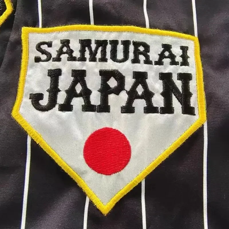 Japan 16 OHTANI Baseball Jersey Oversize Outdoor Sportswear Embroidery Sewing Stripes Hip Hop Cloth High Street T-Shirts