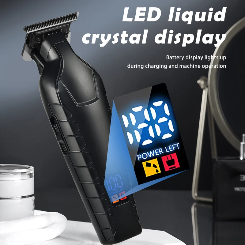 WAIKIL professional men's electric hair clipper oil head electric push shear carving shear USB rechargeable cordless trimmer 5