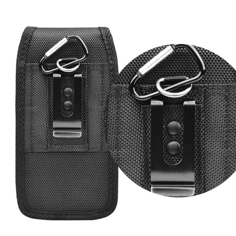 Multi-Function Belt Clip Phone Holster with Wallet and Card Holder – Premium Nylon Pouch