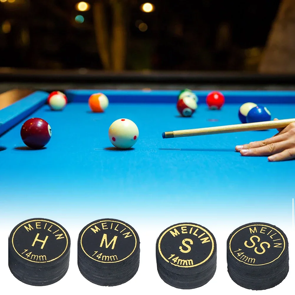 Description Picture 2 of item1PC H/M/S/SS 14mm Japan Standard Pool Cue Tip Billiard Pigskin Cue Stick Tip 9 Layers Snooker Billiard Accessories
