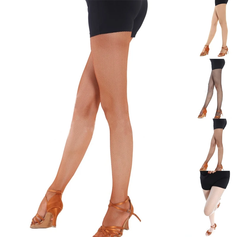 

High Stretch Mesh Net Tights Solid Color Footed Stockings Pantyhose for Women