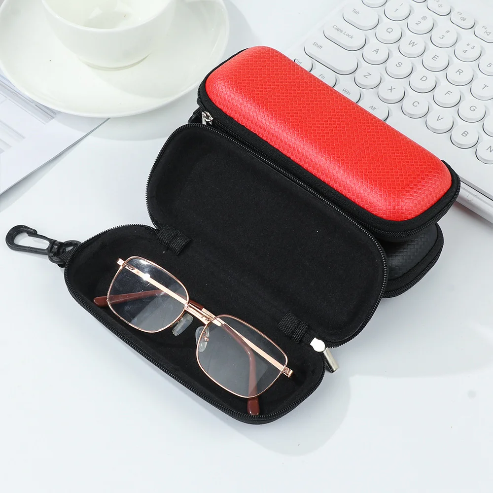Heavy-Duty EVA Waterproof Glasses Case with Zipper & Lanyard Portable Hard Shell Sunglasses Box for Travel And Daily Use