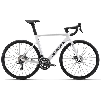 Ships from US SAVA Carbon Fiber Road Bike R08 SHIMAN0 SORA R3000 18Speed Aluminum Wheels Dual Disc Brakes 9.6kg 1