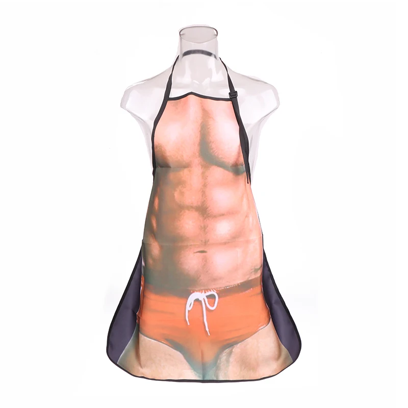 Cotton Women Apron Funny Novelty Women Sexy Kitchen Apron Naked Men Sexy Rude Cheeky Cooking Bbq Party Man Kitchen