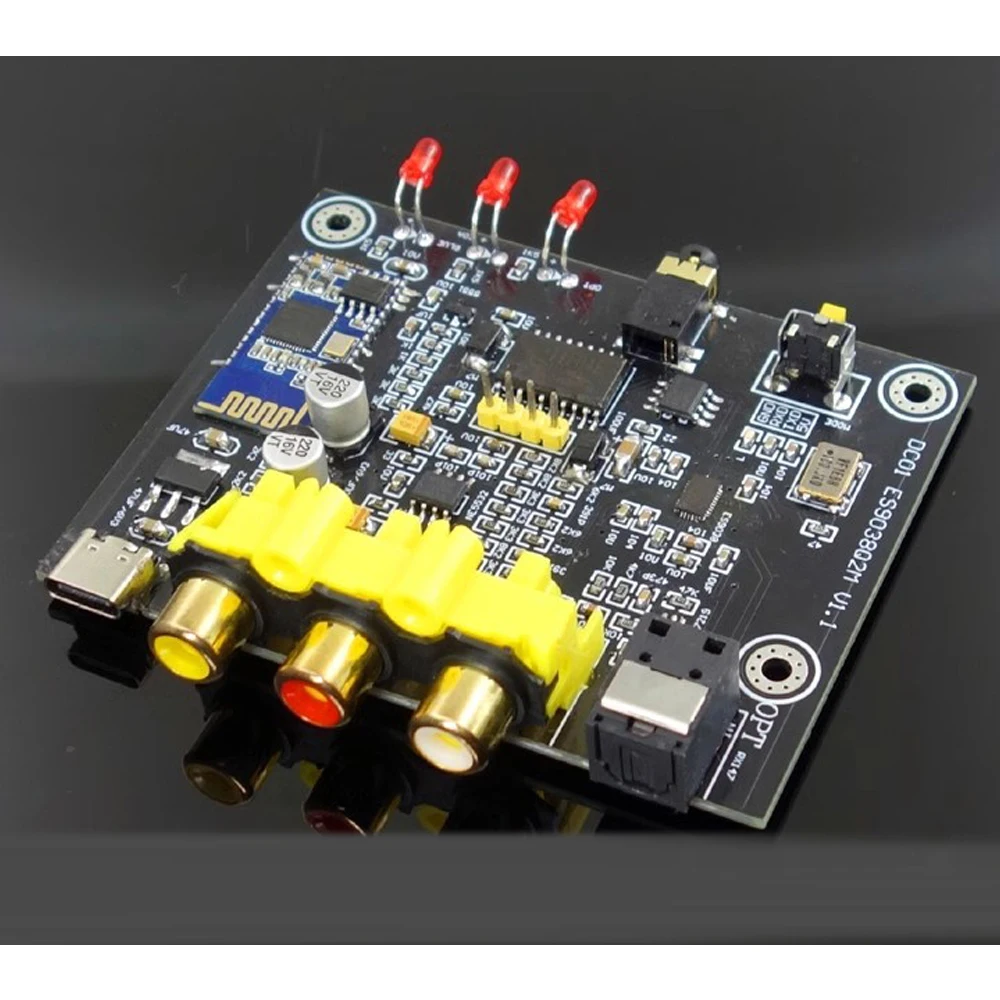 

TV/CD/STB Upgrade ES9038 Decoder Board Decoder Coaxial Fiber Optic Bluetooth