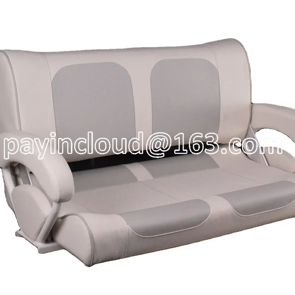 Hot Sale Boat Parts Pontoon Seats Luxury Double Flip-Back Seat Bench Seats  for Boat