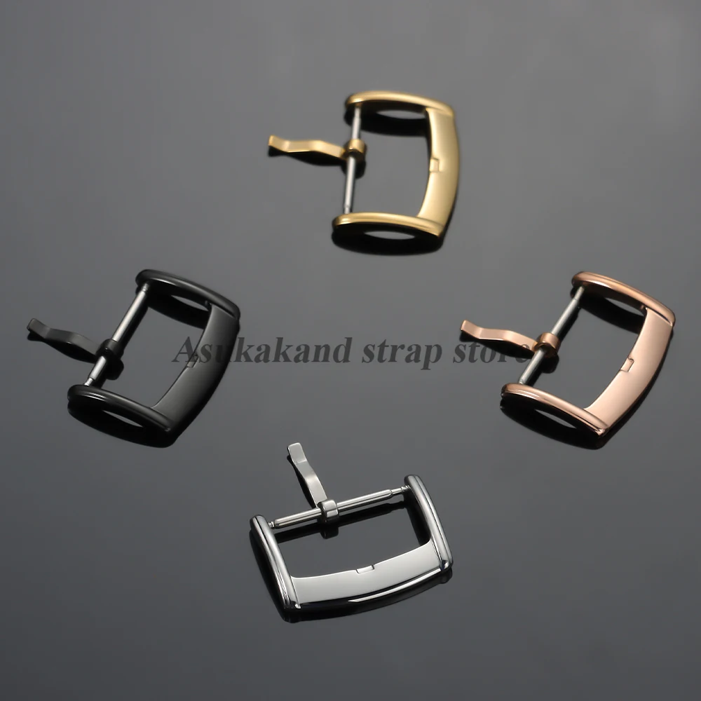 Premium Tri-Tone Stainless Steel Watch Buckle - Silver, Black, Gold