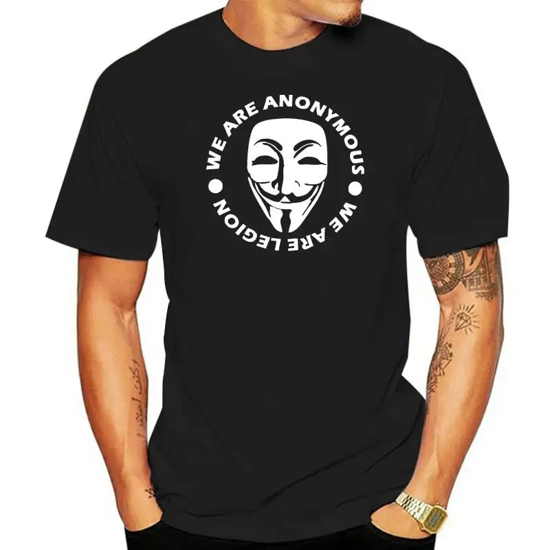 

Anonymous T Shirt Mr Robot DDoS Hacker Internet We Are Legion Mask Face Logo