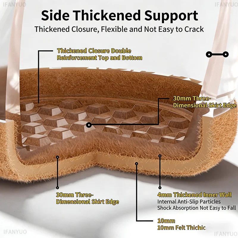 Silicone Chair Leg Protectors with Thick Felt Pads