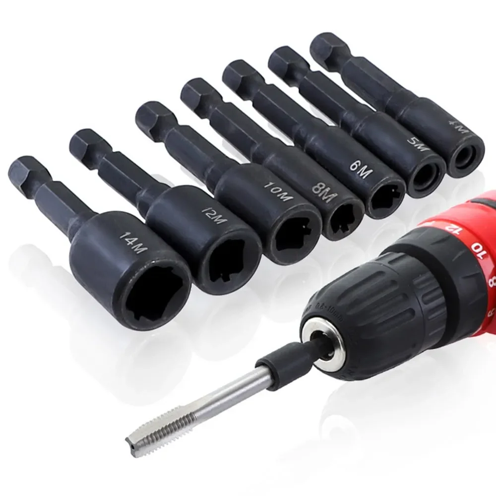 Firmer Screw Tap Socket Adapter Holder Extension Bar 1/4 Inch Hex Shank For/M5/M6/M8/M10/M12/M14 Hand Tools