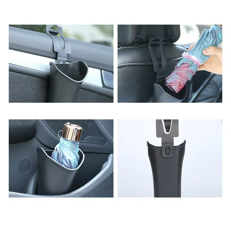 Car Umbrella Storage Box Versatile Space Saving Auto Umbrella Rack Holder Car Backseat Cup Holder Car Garbage Can