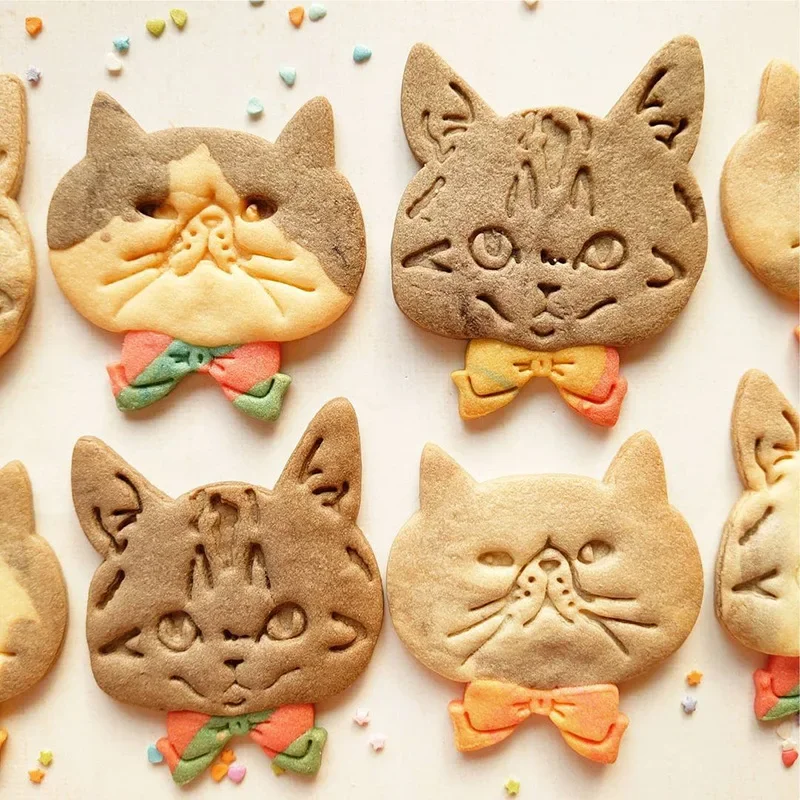 Cartoon Cat Puppy Cookie Cutter Fondant Sugar Crafts Biscuit Mold 3D Rabbit Small Animal Pastry Bakery Accessories Baking Tools cookie cutter baking mold cookie mould cookie printing mold fondant cutter baking decorating tools
