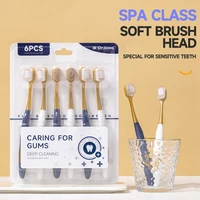 Brosse à Dents pour Adulte, Cheveux Doux, Tête Large en Fourrure, Ultra Fine, Anti-Sensibilité, Protection des Gommes, Convient pour la Randonnée 1