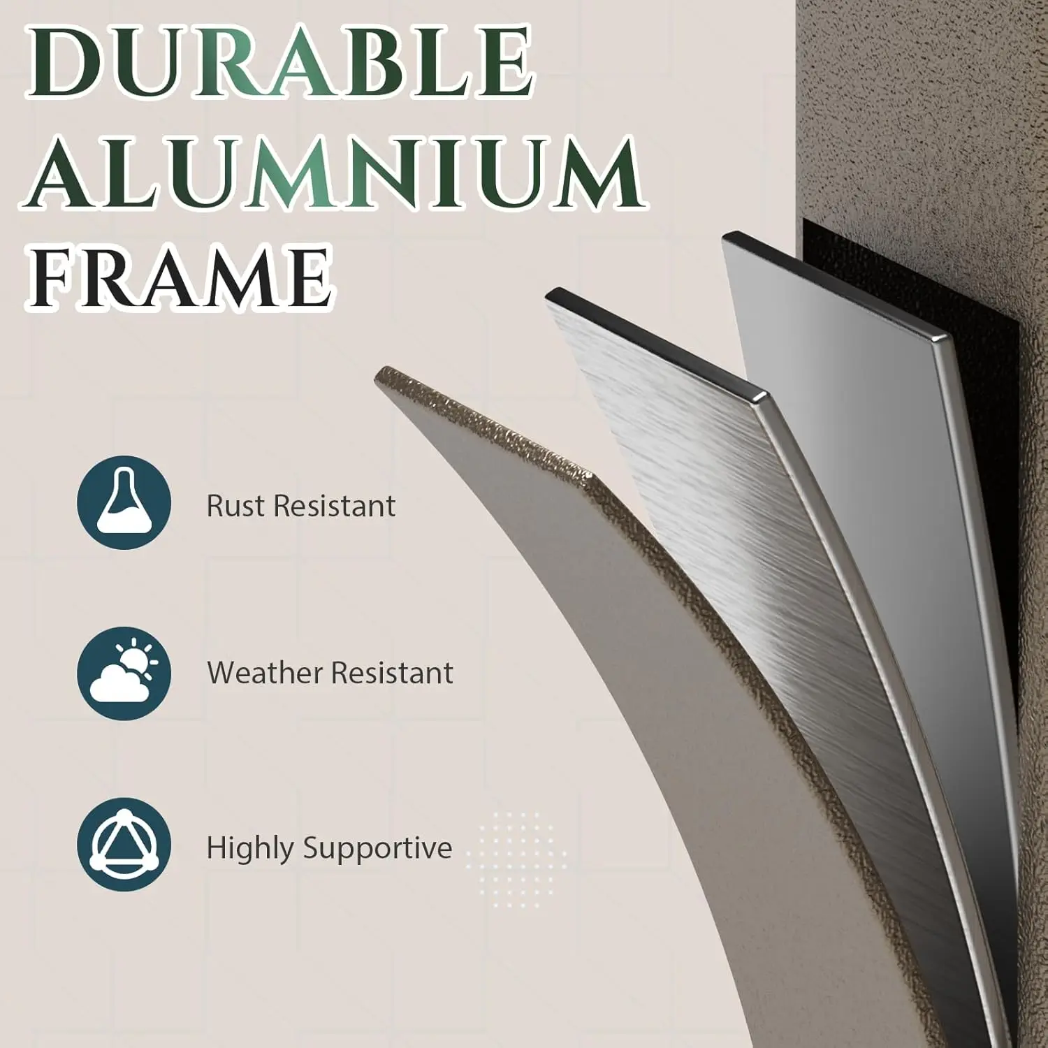 10 x 12FT Wall-Mounted Sunroom with Removable 3-Sided Doors & Aluminum Frame, All-Weather Sun Room with Galvanized Steel Roof