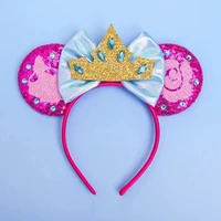 Beauty and Beast Baby Headbands Girls Belle Hair Accessories Enchanted Rose Ear Hairband Kid Crown Bow Headwear Baby Photography 4