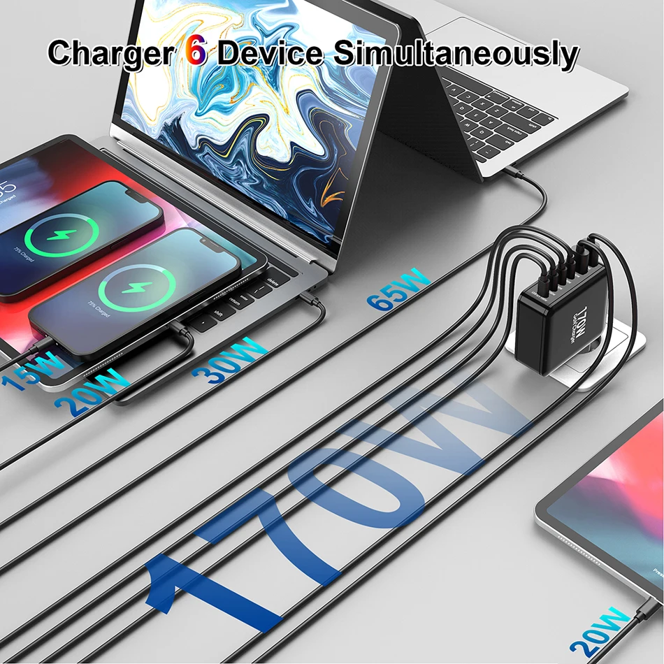 Ubigbuy Wall Charger GaN 6-Port