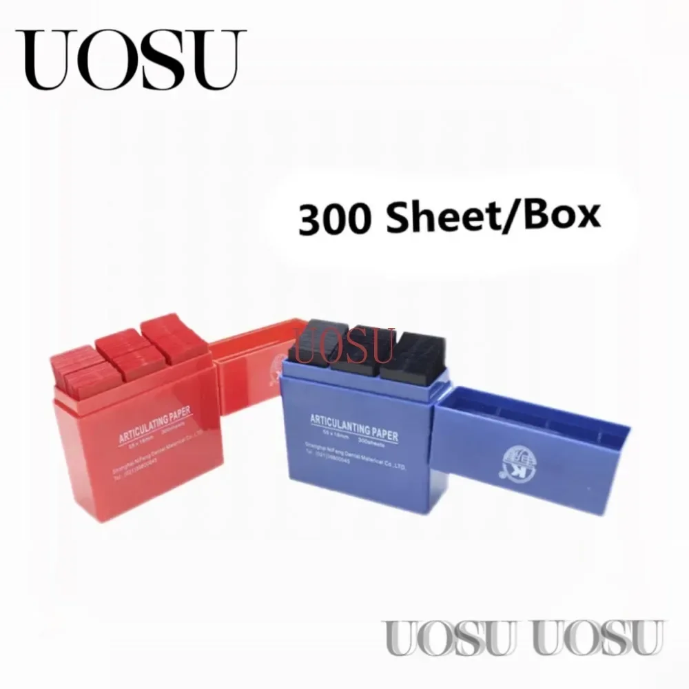 

300 Sheet/Box Dental Articulating Paper Strips Red/Blue Dental Lab Instrument Teeth Whitening Dentist Tools 55*18m