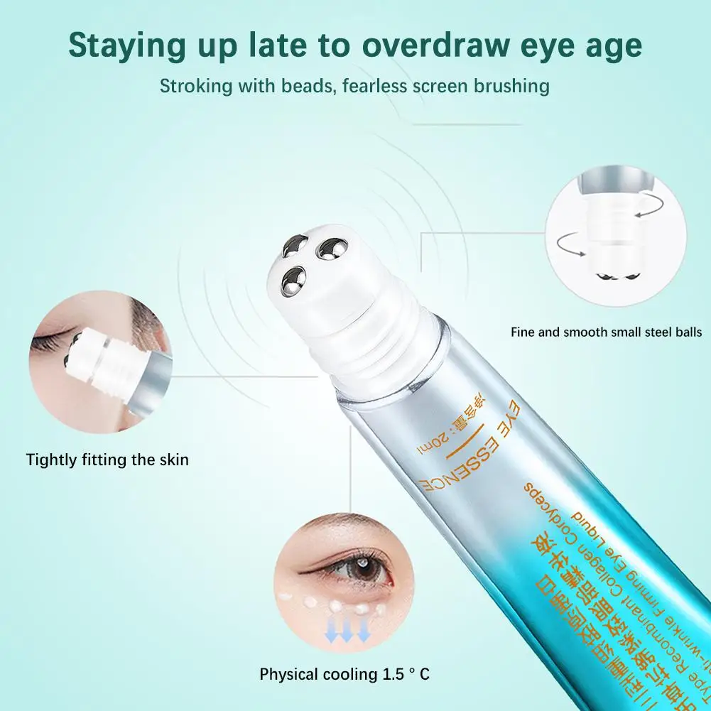 

20g Anti Dark Circle Eye Cream Peptide Eye Bags Anti Wrinkle Beauty Skin Massager Cream Health Hyaluronic Roller Care Acid L4D4