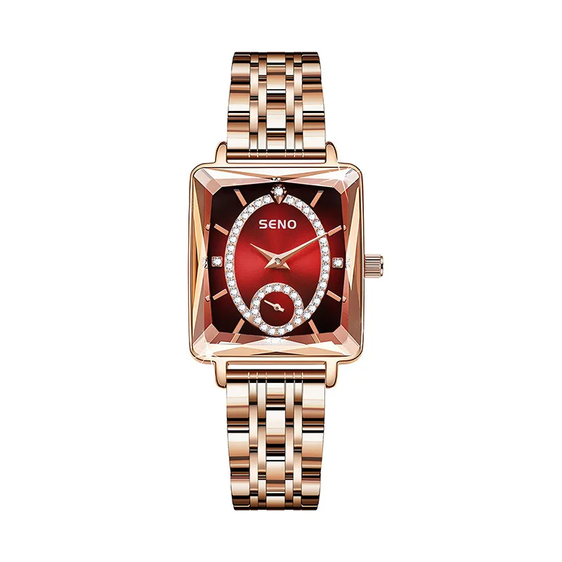 Fashion Watch Ladies Square Women Watches Top Brand Luxury Rose Golden Quartz Stainless Steel Waterproof Wrist Watch Reloj Mujer
