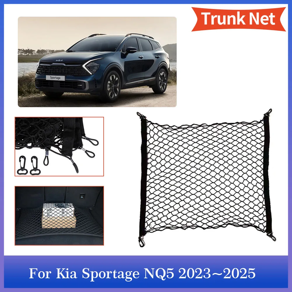 Kofferbakmat met volledige dekking,voor Kia Sportage LWB NQ5 2023 2024 2025 waterdichte lederen auto kofferbakmatten auto-accessoires.,B-Black