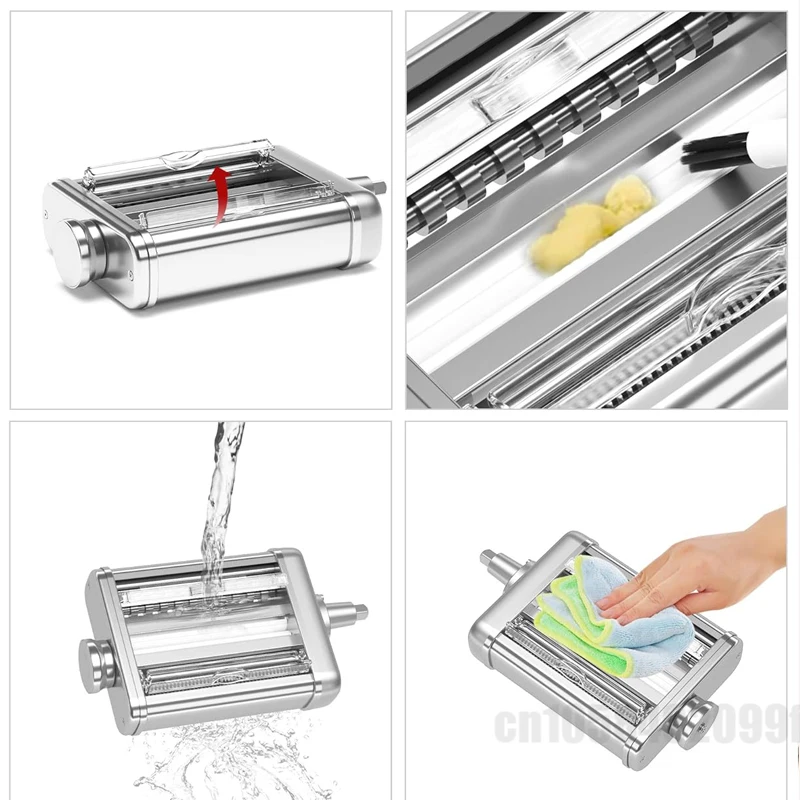 Pasta Roller Fettuccine Spaghetti Cutter Noodle Maker Mixers for KitchenAid Stand KA Kitchen Aid Cleaning Brush Attachments Set microwave pasta cooker