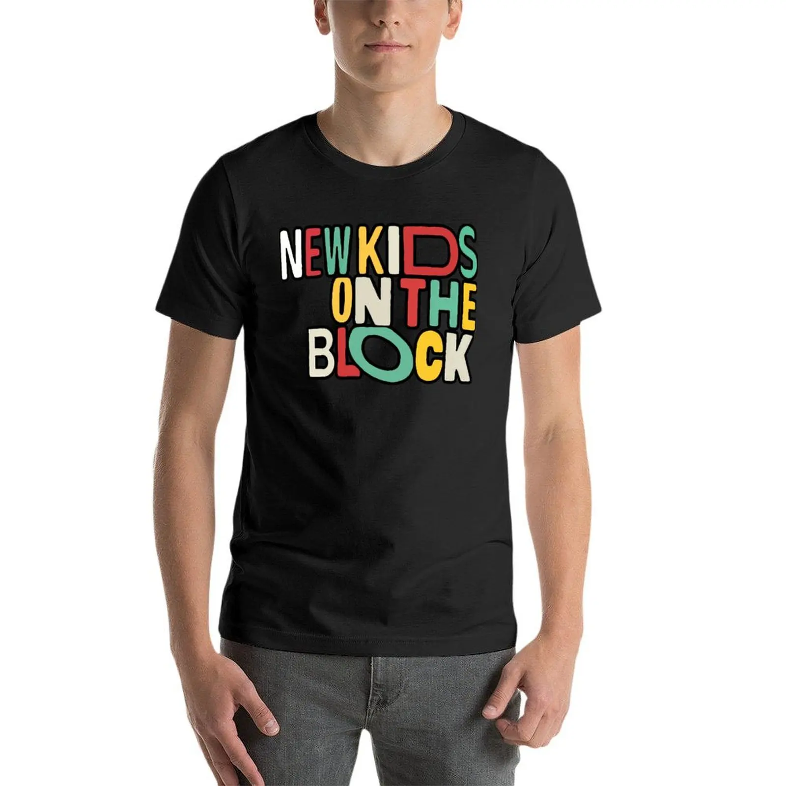 

Новинка, детские цветные винтажные футболки оверсайз Nkotb, брендовая мужская одежда, уличная одежда с коротким рукавом, женские топы, футболки размера